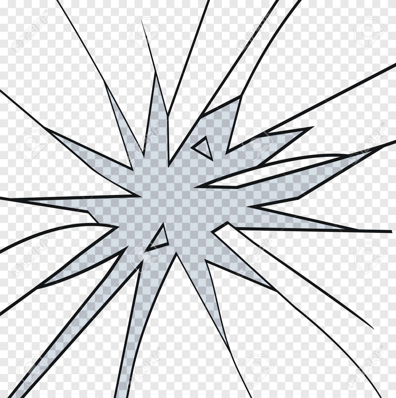 壊れたガラス効果 割れたガラスの穴 ベクトルの図 のイラスト素材 ベクタ Image