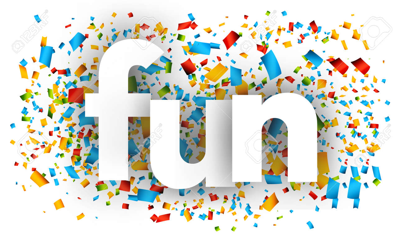 楽しい文字ベクトル単語バナー記号 のイラスト素材 ベクタ Image