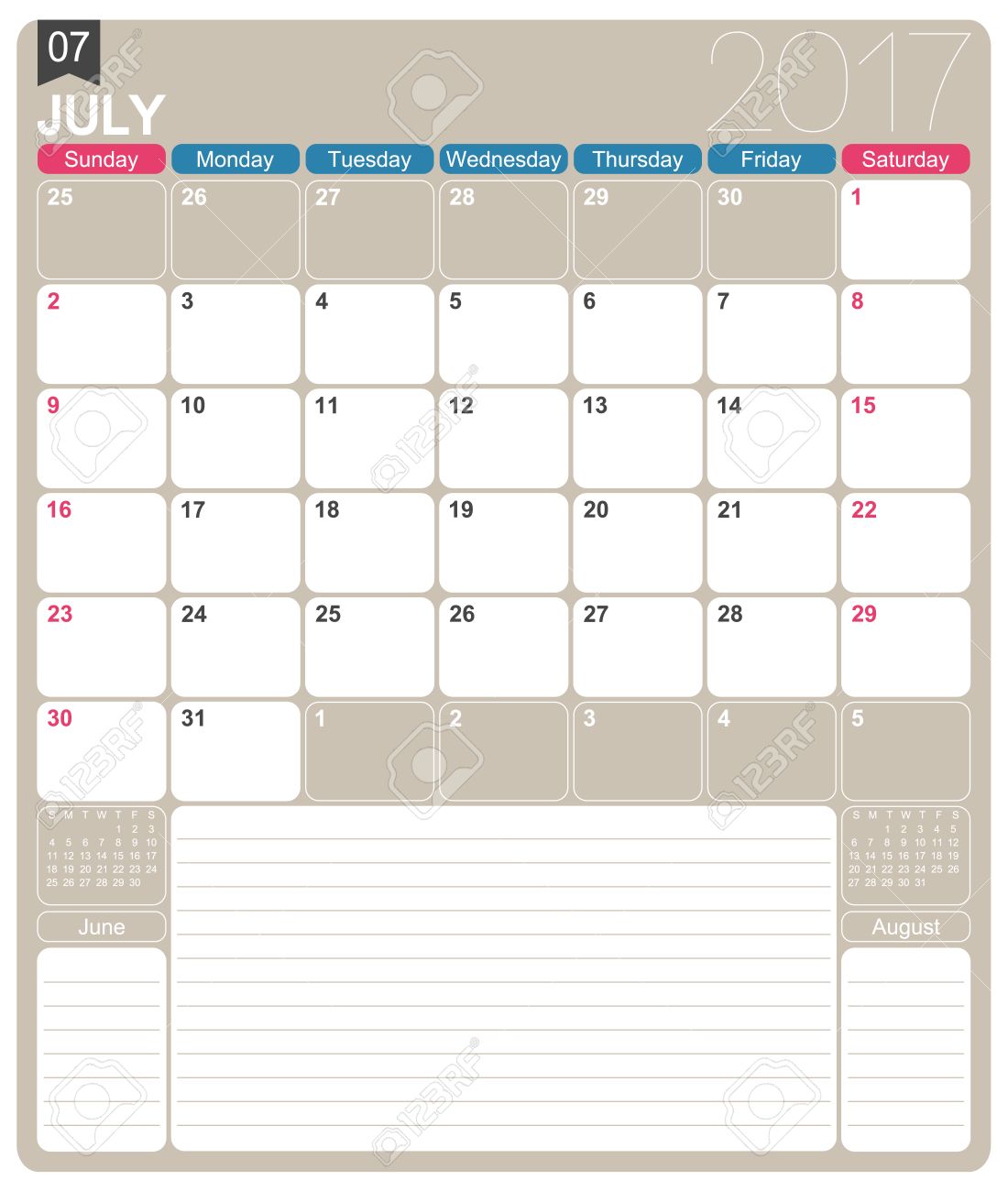 july 2017 english printable monthly calendar template week calendar template week