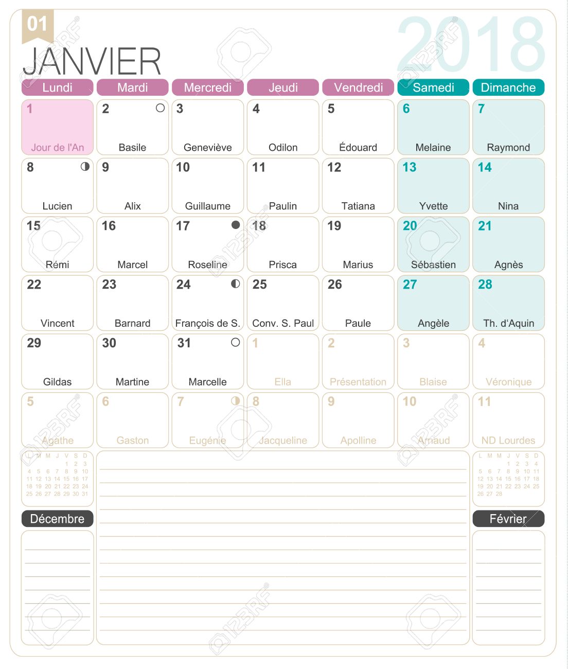printable monthly calendar templates 2018