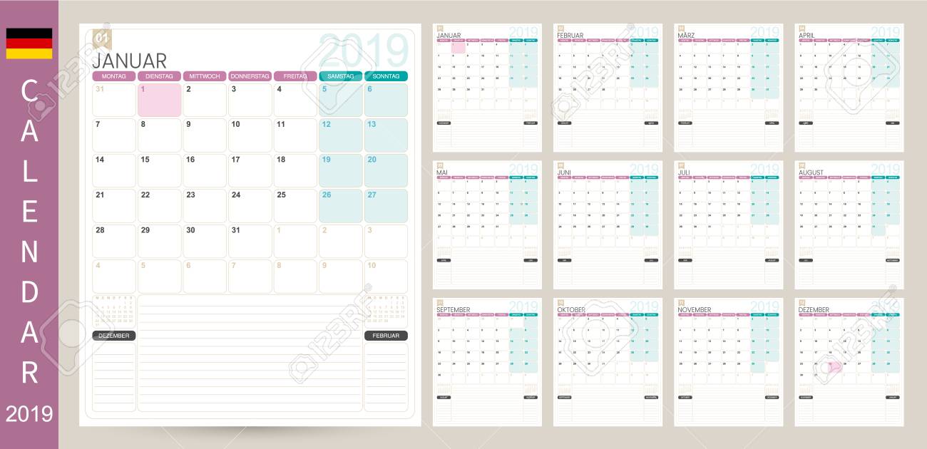german calendar 2019 german calendar planner 2019 week starts calendar 2019 planner