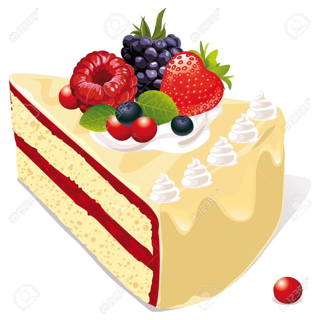 White Vanilla Cake With Berries Royalty Free SVG, Cliparts, Vectors, and  Stock Illustration. Image 14872738.