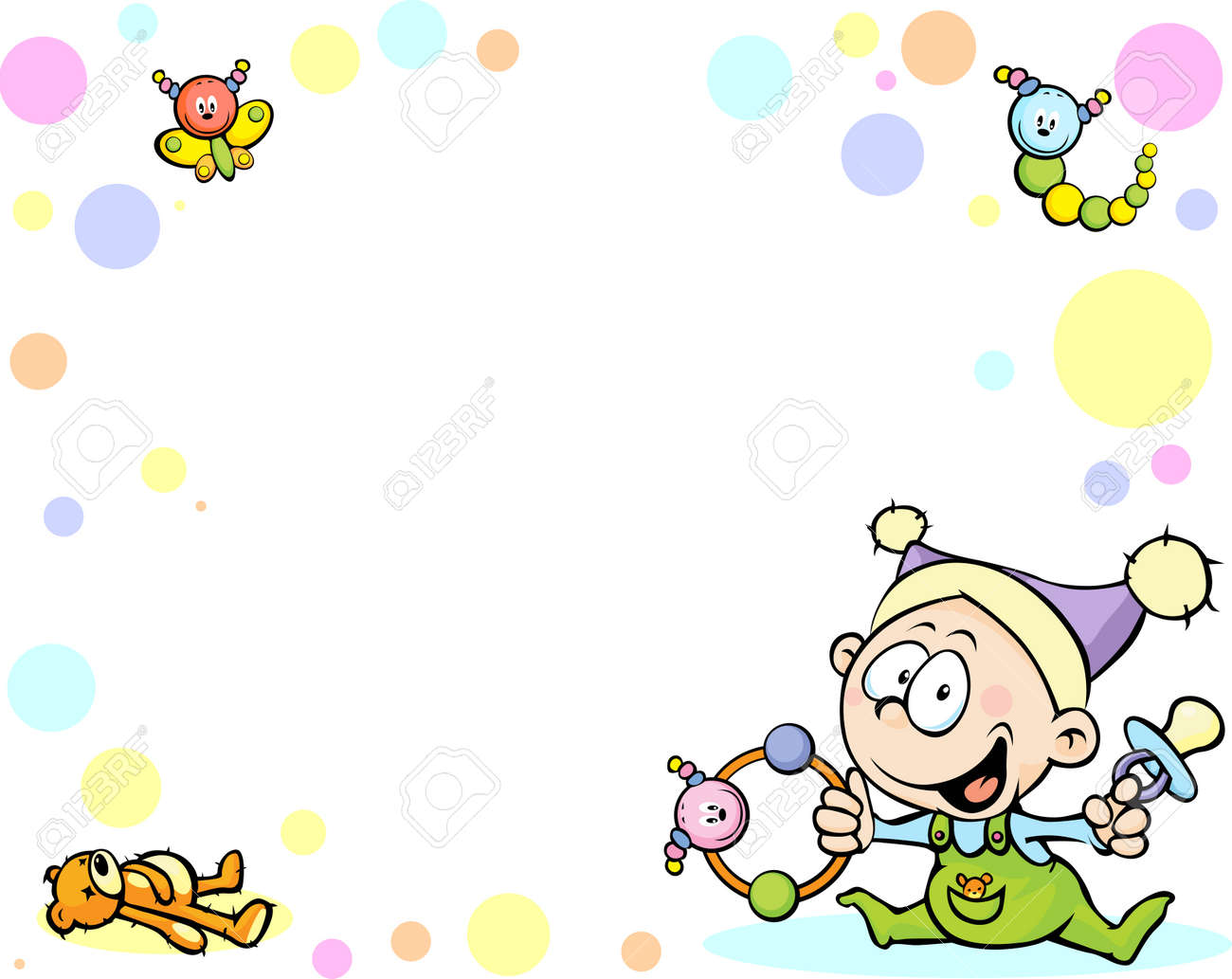 クールな赤ちゃんの背景に面白い赤ちゃん おもちゃ 抽象的なドットのイラスト素材 ベクタ Image クールな赤ちゃんの背景に面白い赤ちゃん おもちゃ 抽象的なドットのイラスト素材 ベクタ Image
