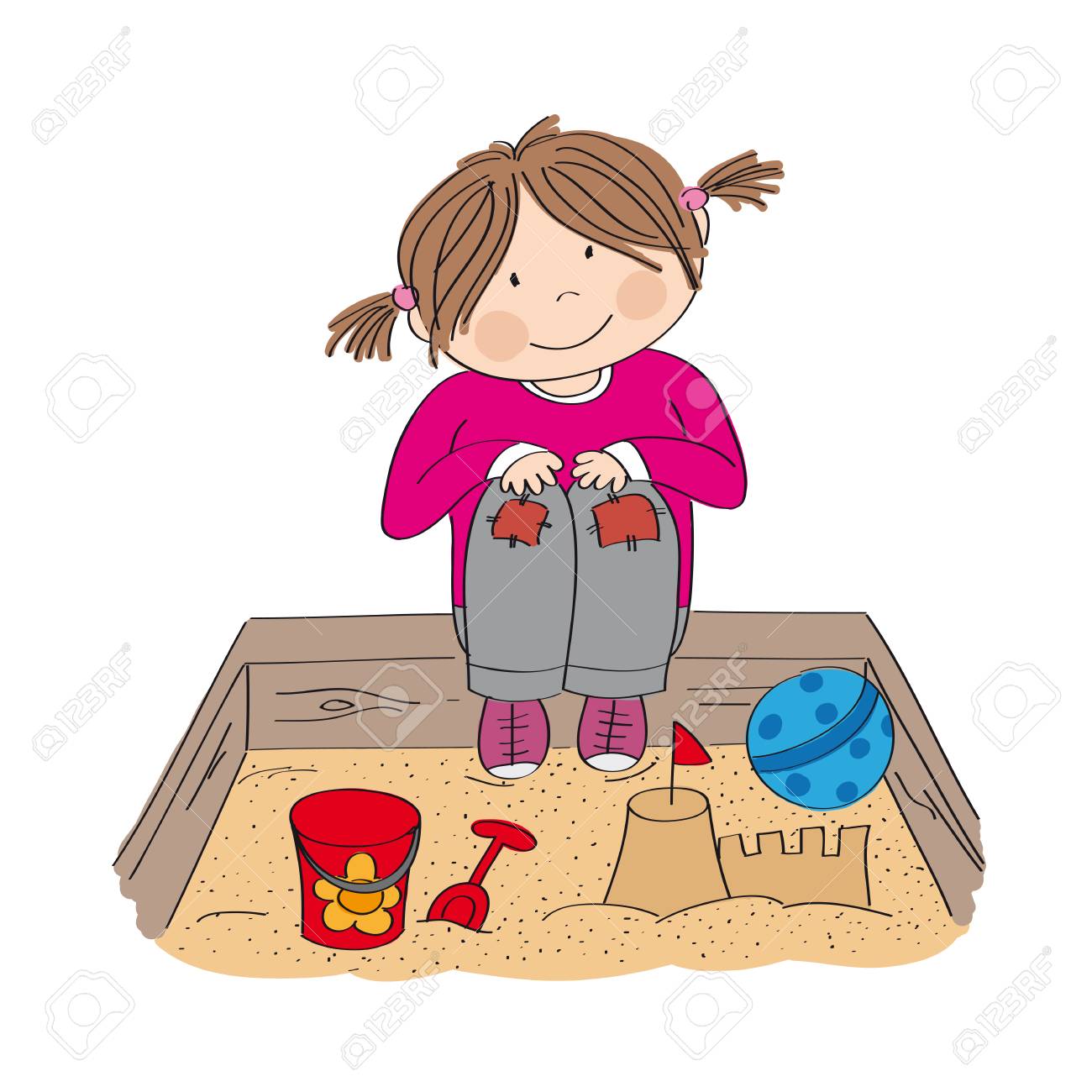 幸せな小さな女の子が 砂場で遊んで砂ビル城 のイラスト素材 ベクタ Image 67 幸せな小さな女の子が 砂場で遊んで砂ビル城 のイラスト素材 ベクタ Image 67