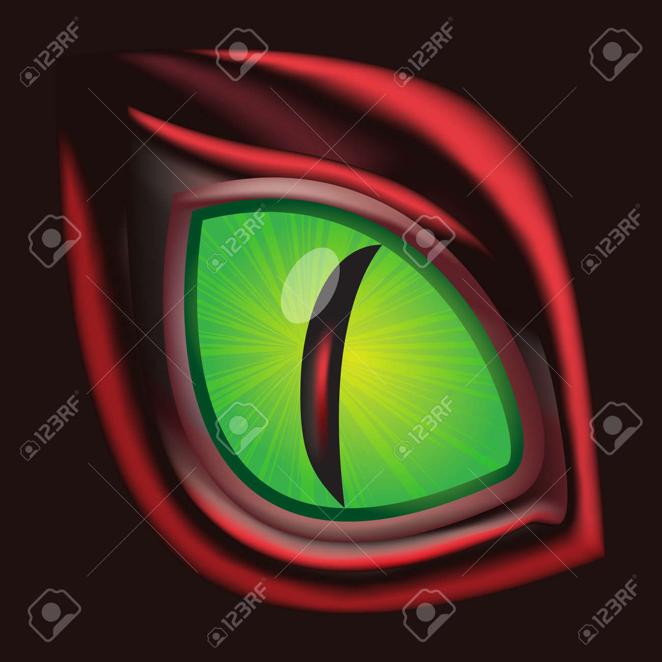 ドラゴン アイ オリジナルのリアルなベクター イラストのイラスト素材 ベクタ Image