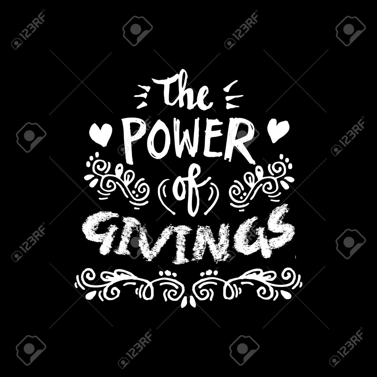 Le Pouvoir Des Dons Citation Lettrage A La Main Calligraphie Clip Art Libres De Droits Vecteurs Et Illustration Image