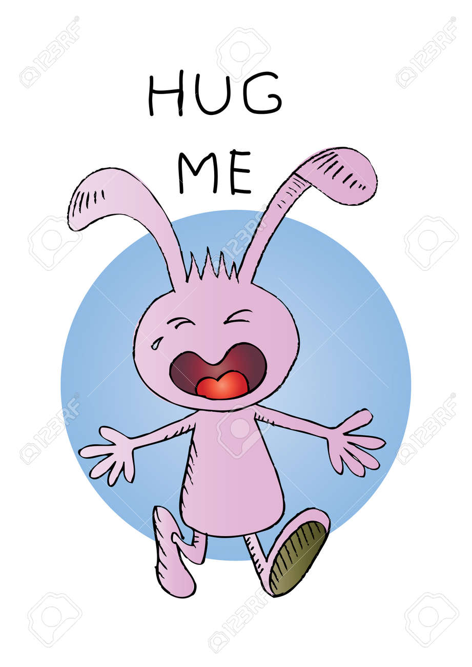 Hug Me Rabbit In Cartoon Design Royalty Free Cliparts Vectors And Stock Illustration Image 79634086