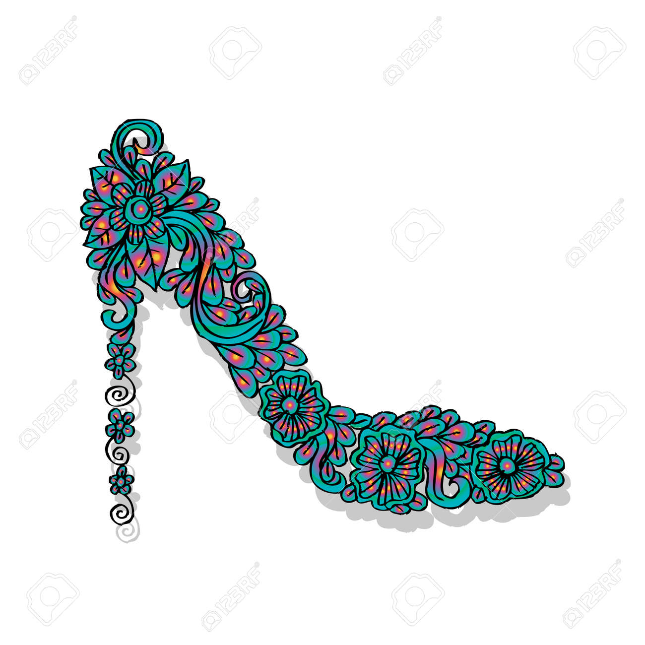 zapatos flores