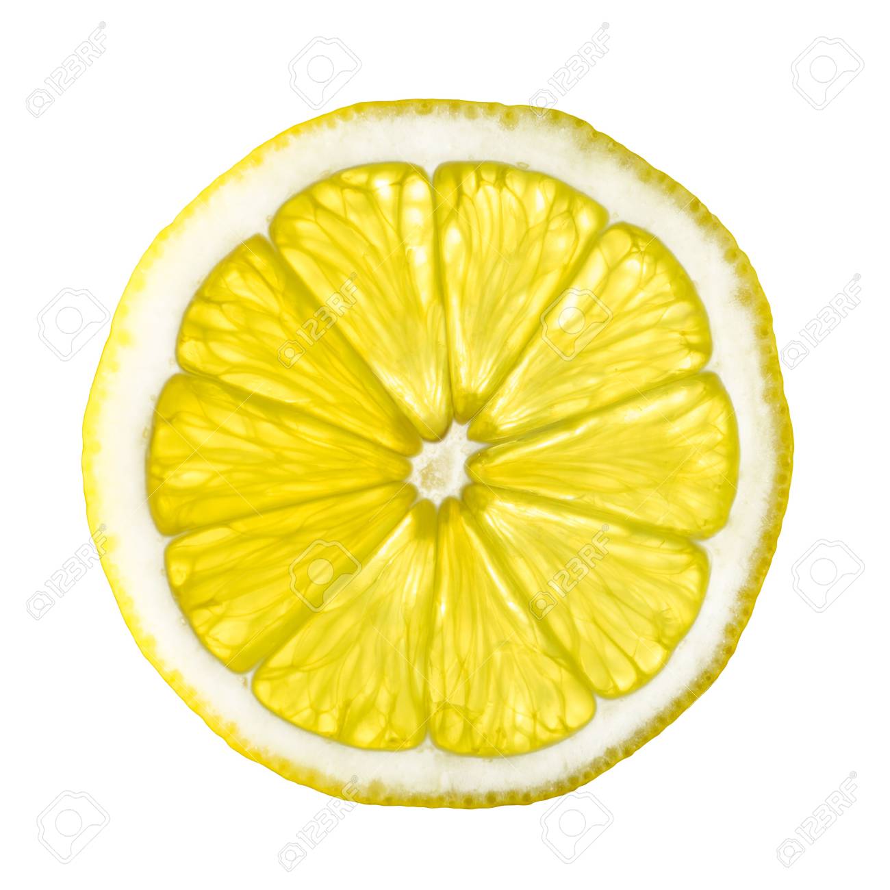 isolated lemon slice on white background close up picture
