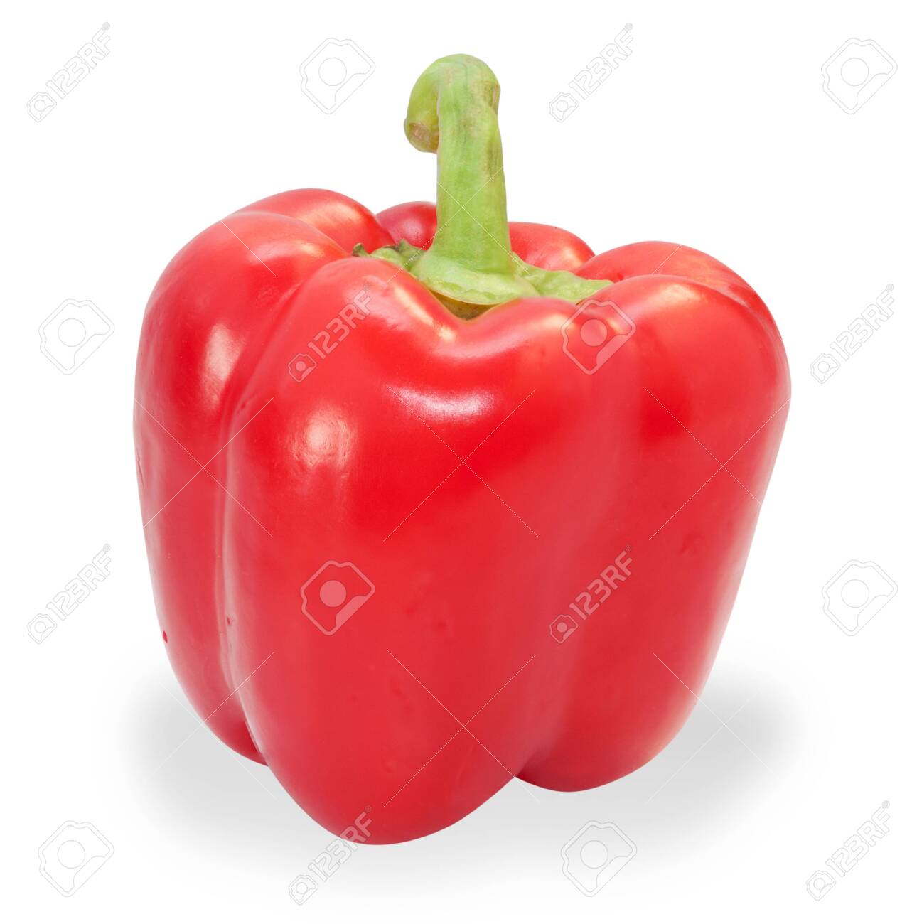 白い背景で隔離赤ピーマン の写真素材 画像素材 Image