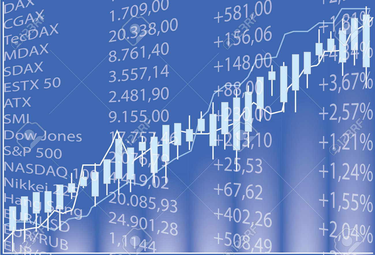 株価チャート - 株式市場の図のイラスト素材・ベクター Image 42737091