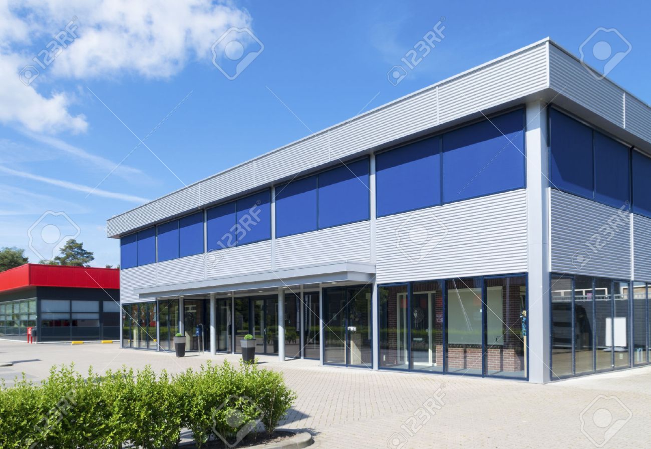 Exterior Of A Modern Small Office Building Stock Photo, Picture And Royalty  Free Image. Image 30815761.