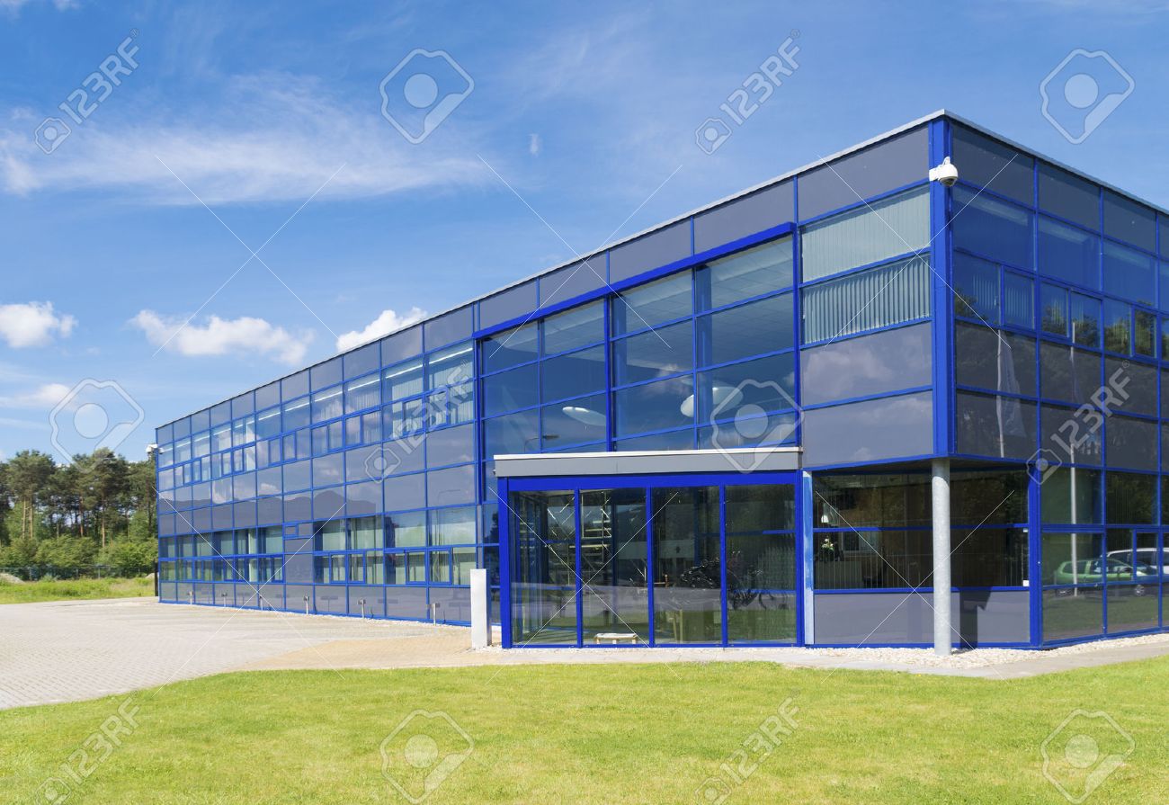 Exterior Of A Modern Small Office Building Stock Photo, Picture And Royalty  Free Image. Image 30815765.