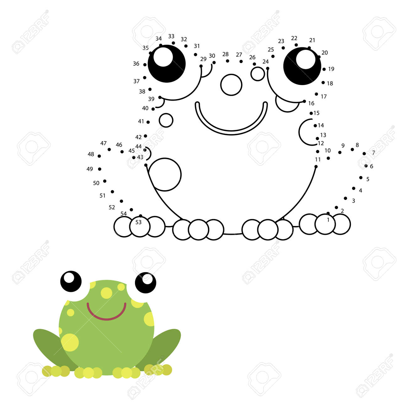 Educational Game For Kids: Dot To Dot. Connect The Dots Puzzle - Educational Game For Kids: Dot To Dot. Connect The Dots Puzzle
