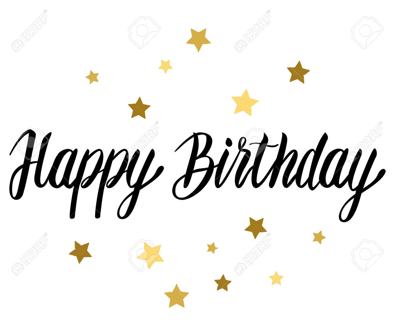 happy birthday typographic vector text design hand drawn vector happy birthday lettering designs