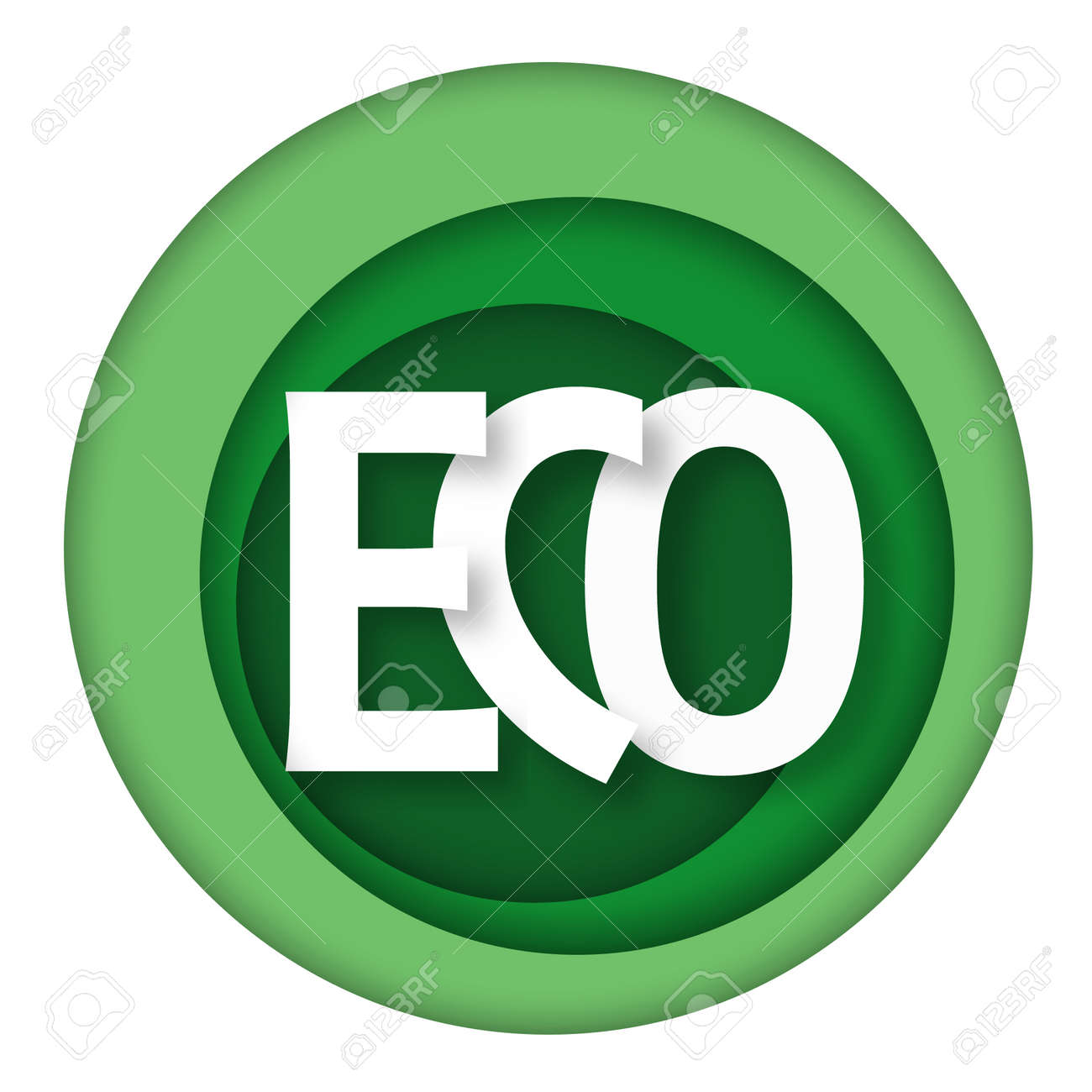 eco friendly product logo paper art vector illustration royalty