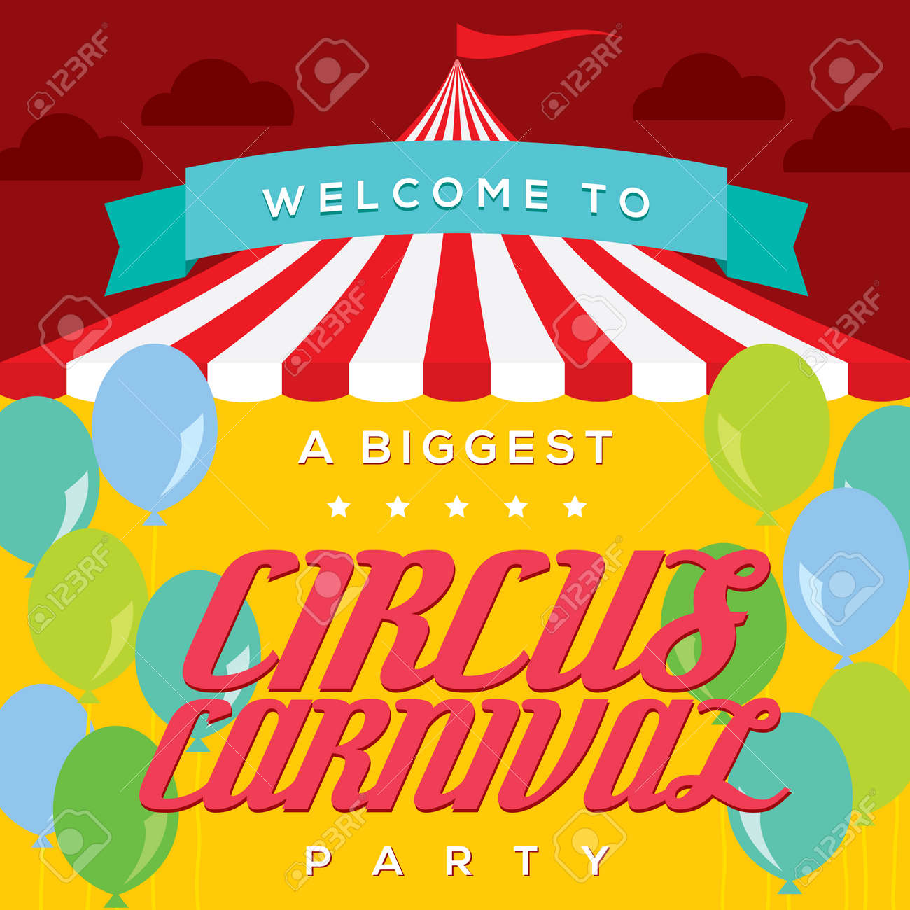 circus carnival poster template royalty free cliparts vectors and