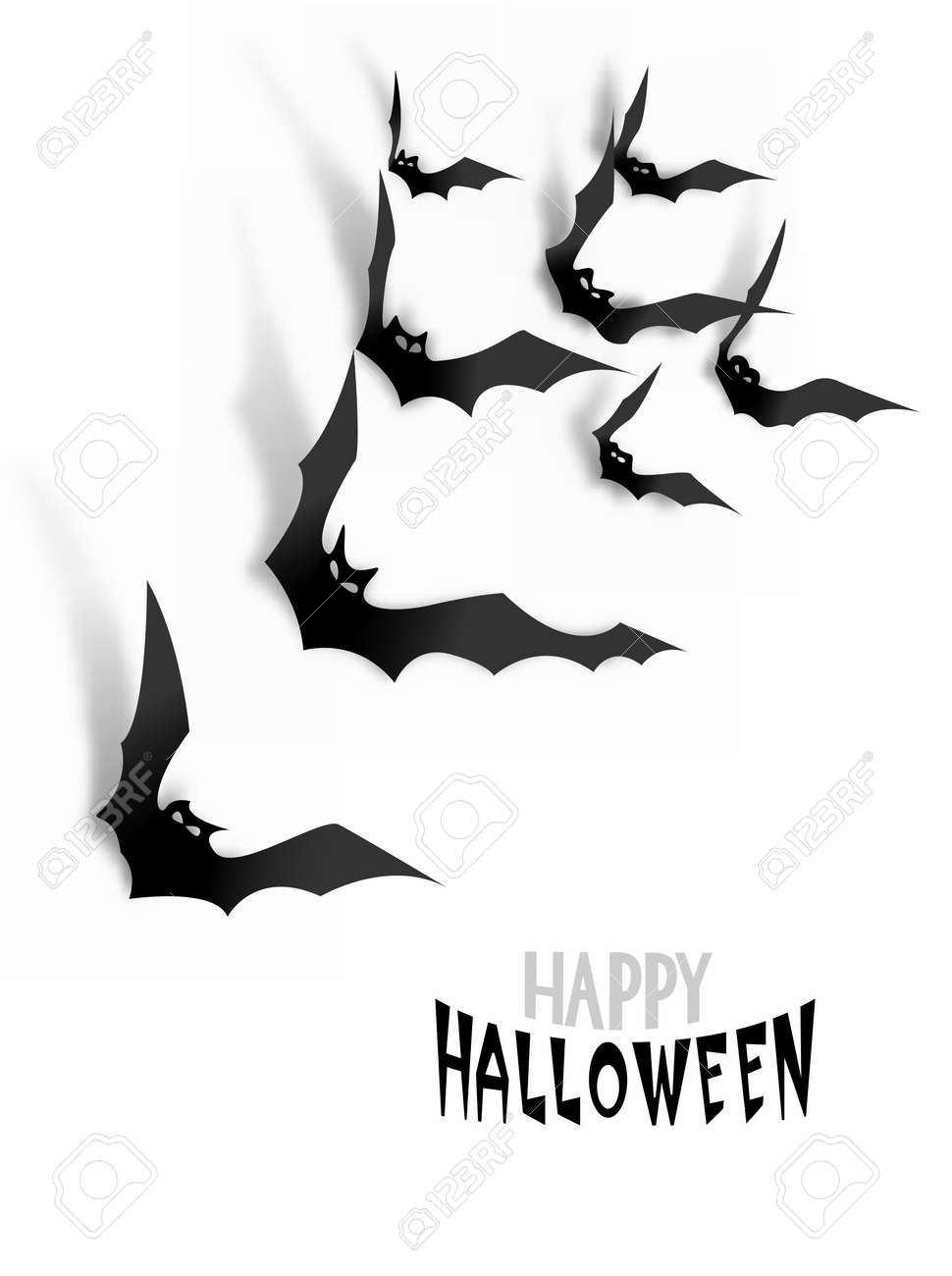 白い壁にリアルな影とコウモリを紙 ハロウィンの背景 ベクトル図 のイラスト素材 ベクタ Image 白い壁にリアルな影とコウモリを紙 ハロウィンの背景 ベクトル図 のイラスト素材 ベクタ Image