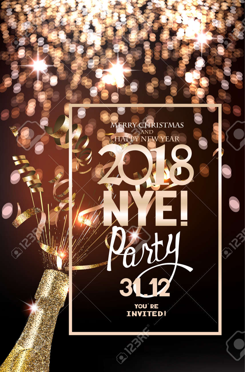 new year party invitation cards