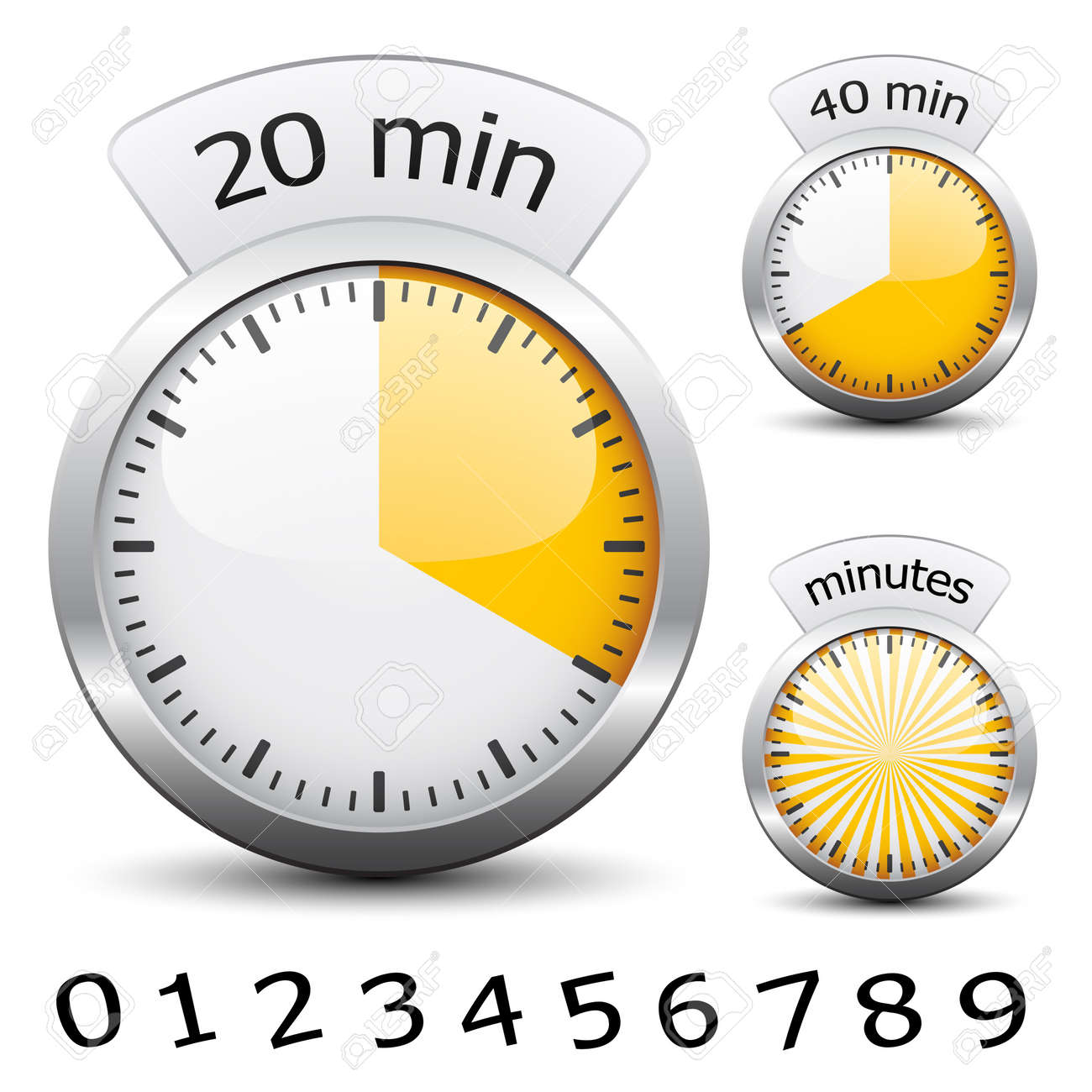 vector timer easy change time every one minute royalty free timer for one minute