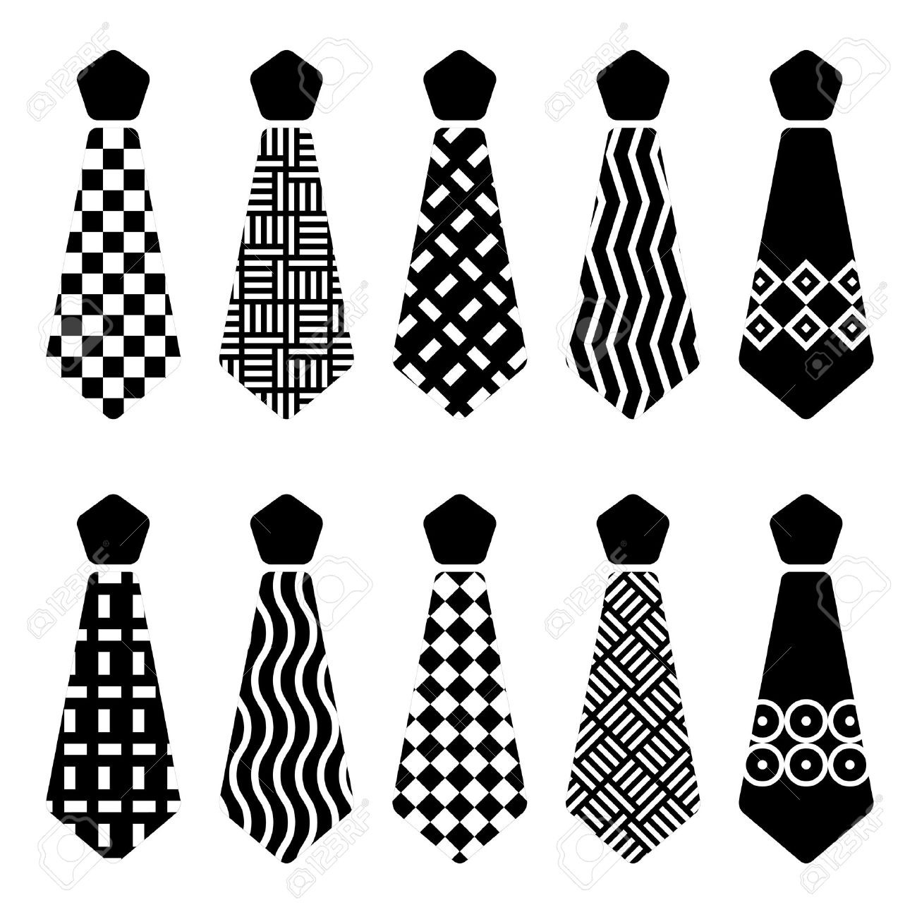 黒のネクタイのシルエットをベクターします のイラスト素材 ベクタ Image