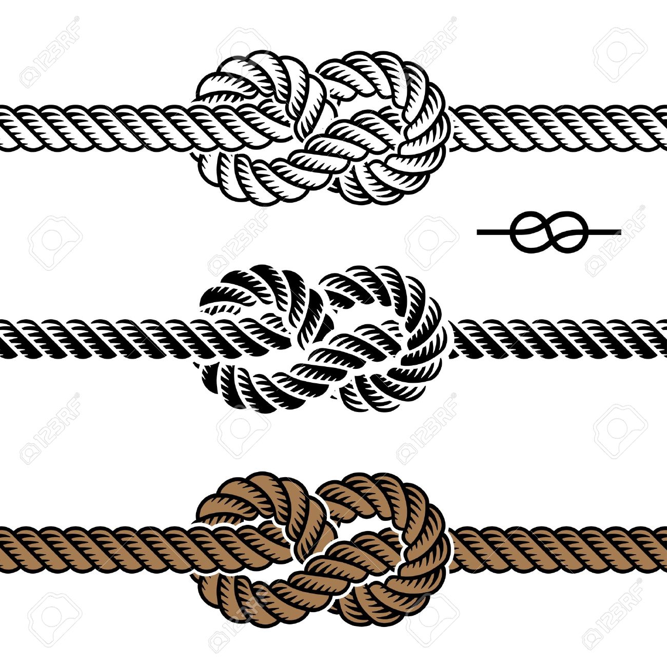 black rope knot symbols royalty free cliparts vectors and stock