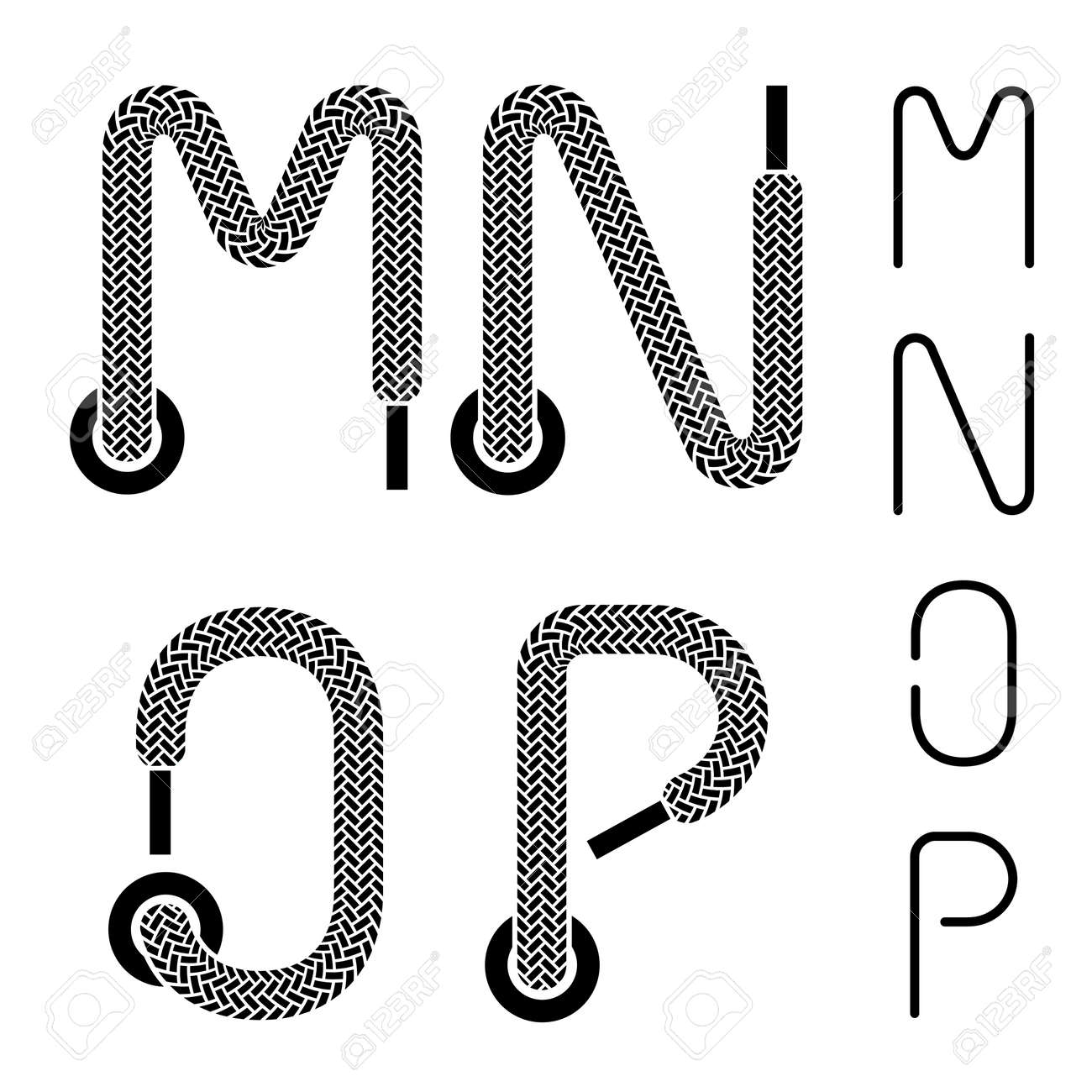 Shoe Lace Alphabet Letters M N O P Royalty Free Cliparts Vectors Shoe Lace Alphabet Letters M N O P Royalty Free Cliparts Vectors