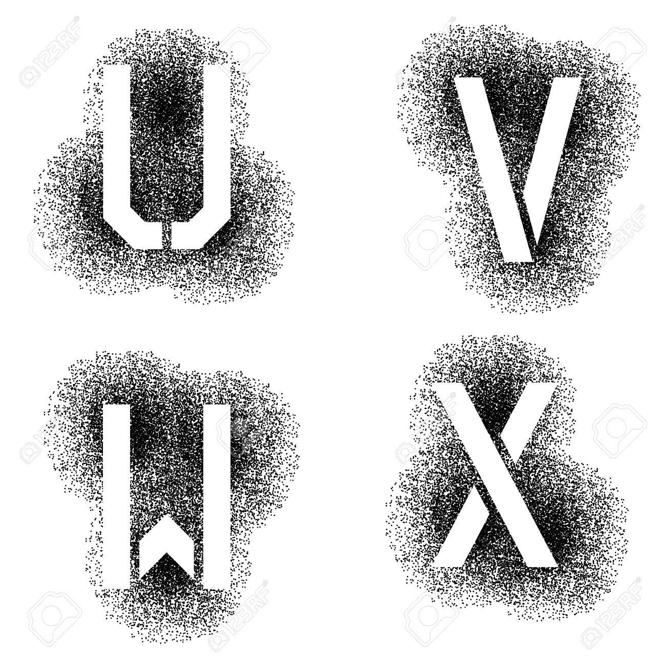 ベクトルのステンシル角度スプレー フォント文字 U V W Xのイラスト素材 ベクタ Image ベクトルのステンシル角度スプレー フォント文字 U V W Xのイラスト素材 ベクタ Image