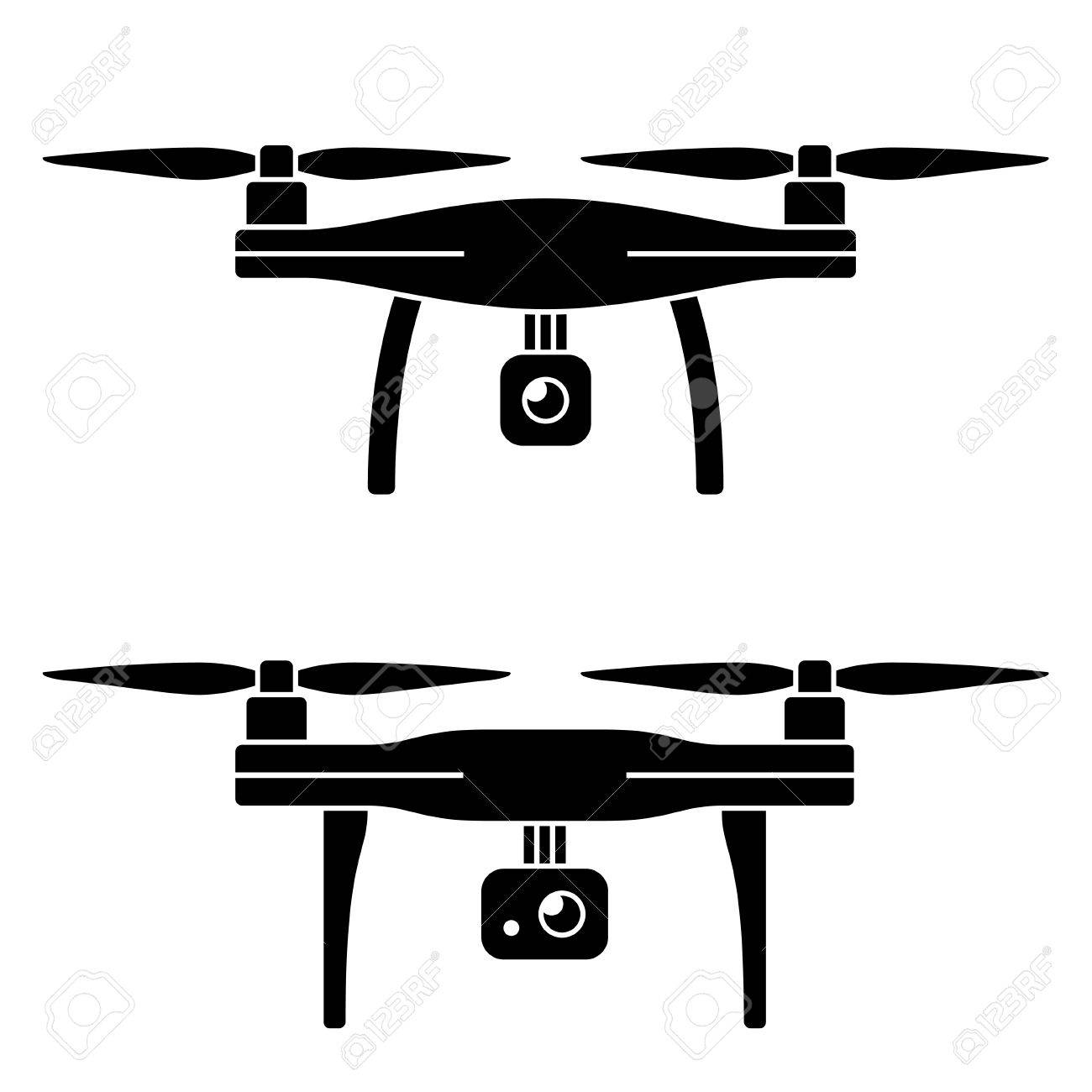 vector rc drone quadcopter with camera black symbol - 40624158 vector rc drone quadcopter with camera black symbol - 40624158