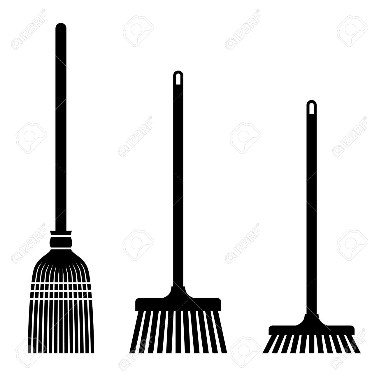 Vector Sweeping Broom Black Symbols Royalty Free SVG, Cliparts, Vectors,  and Stock Illustration. Image 56451749.