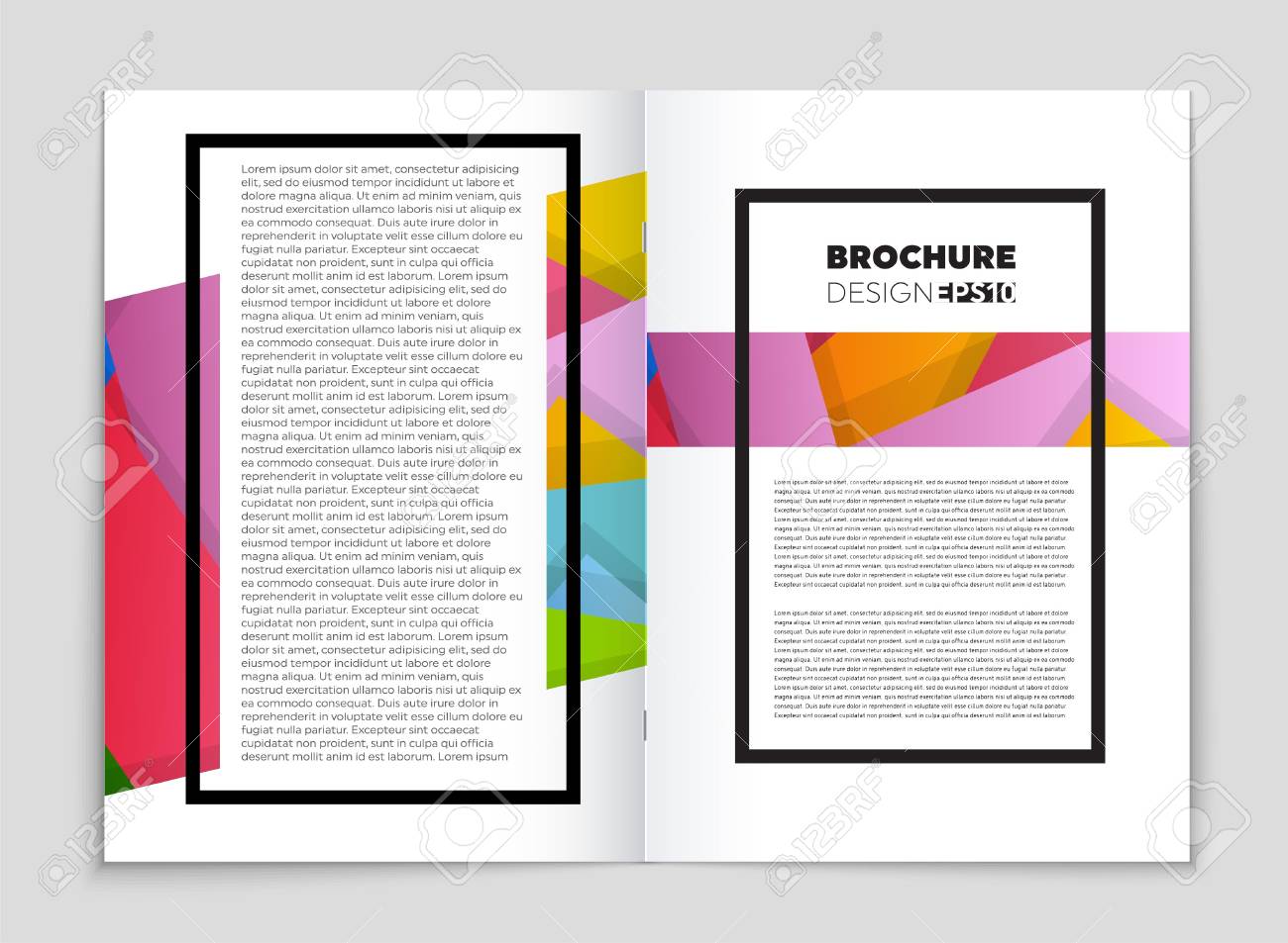 Conjunto De Fondo De Diseno Abstracto Vector Para El Diseno De La Plantilla Del Arte Lista Portada Estilo Del Tema Del Folleto De La Maqueta Bandera Idea Cubierta Folleto Impresion Aviador Libro