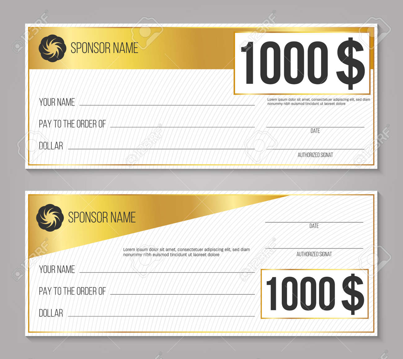 Creative vector illustration of payment event winning check isolated on background. Art design empty blank mockup. Abstract concept graphic lottery element. - 92019732 Creative vector illustration of payment event winning check isolated on background. Art design empty blank mockup. Abstract concept graphic lottery element. - 92019732
