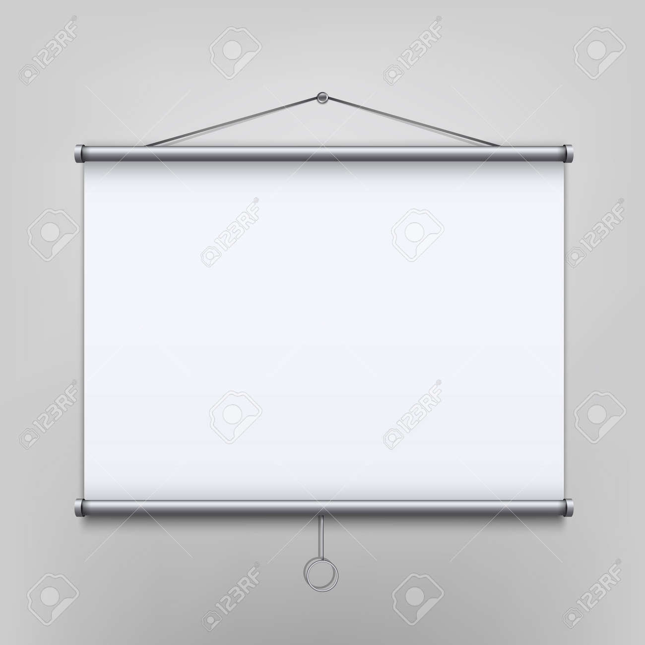 creative vector illustration of empty meeting projector screen
