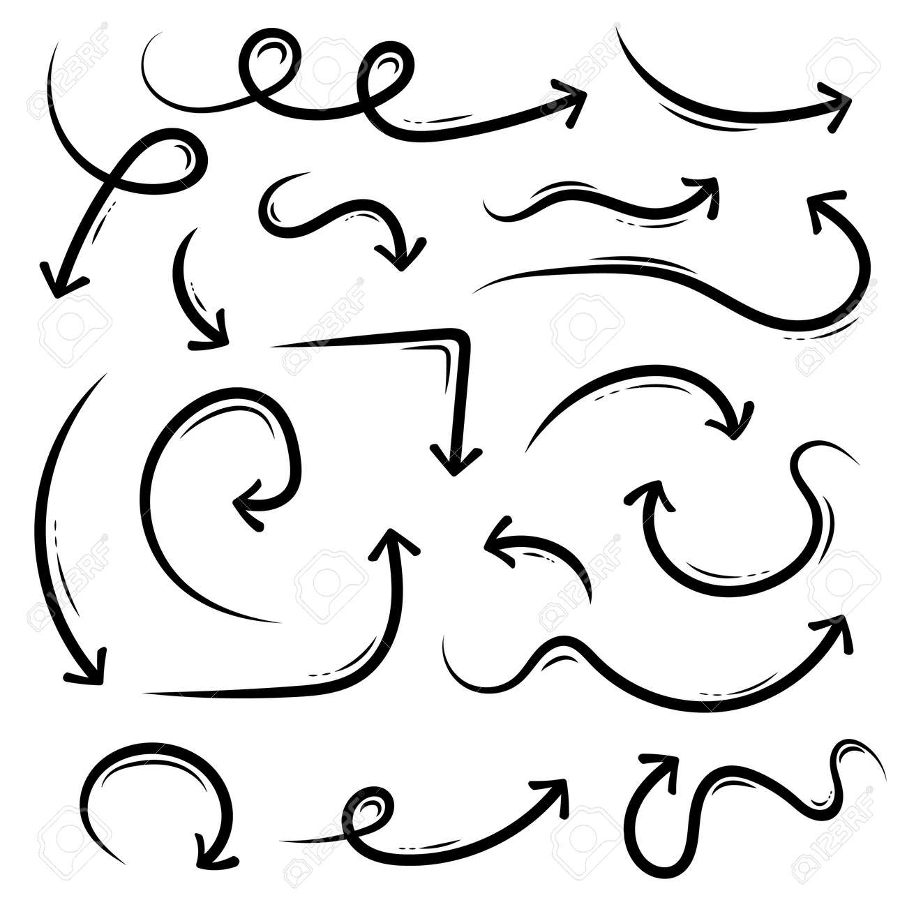 透明な背景に隔離された黒い手描きの矢印の創造的なベクトルイラスト アートデザイングランジスケッチ手作りの水彩落書き 抽象概念グラフィック要素 のイラスト素材 ベクタ Image 透明な背景に隔離された黒い手描きの矢印の創造的なベクトルイラスト アートデザイングランジスケッチ手作りの水彩落書き 抽象概念グラフィック要素 のイラスト素材 ベクタ Image