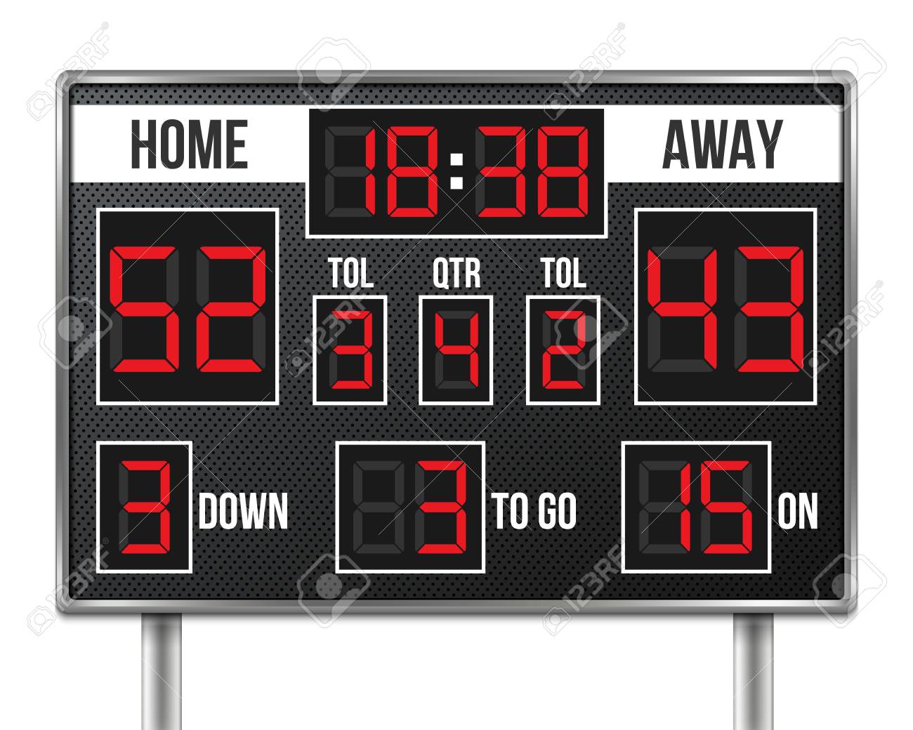 Creative vector illustration of american football scoreboard vector illustration - 96049851 Creative vector illustration of american football scoreboard vector illustration - 96049851