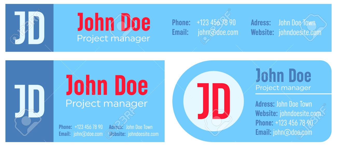 creative vector illustration of business e mail signature template