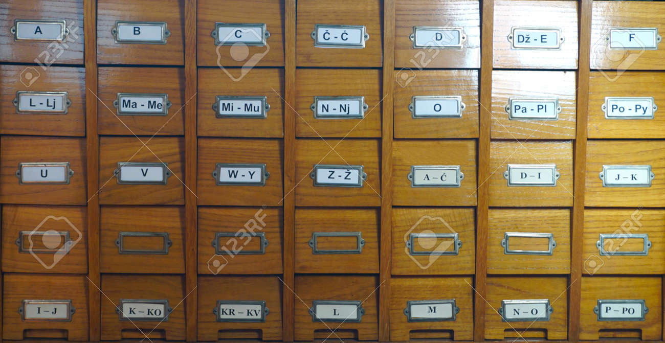 Catalog For Catalog Cards In Library Wooden Catalog In Library