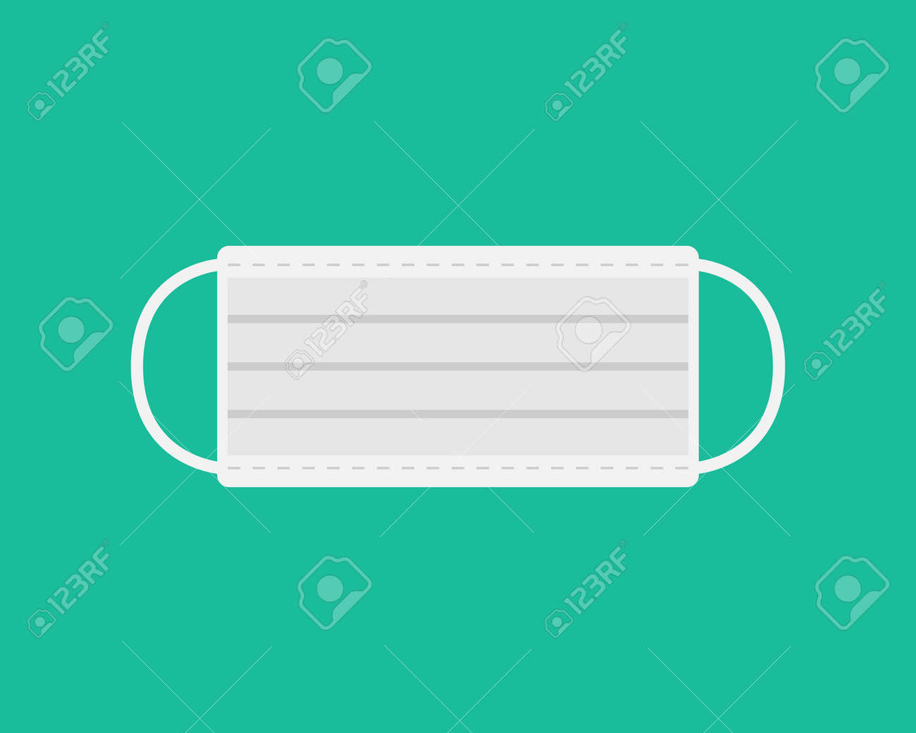 White medical mask in a flat style on a turquoise background. Epidemic and virus protection. Vector illustration EPS 10 - 144792787 White medical mask in a flat style on a turquoise background. Epidemic and virus protection. Vector illustration EPS 10 - 144792787