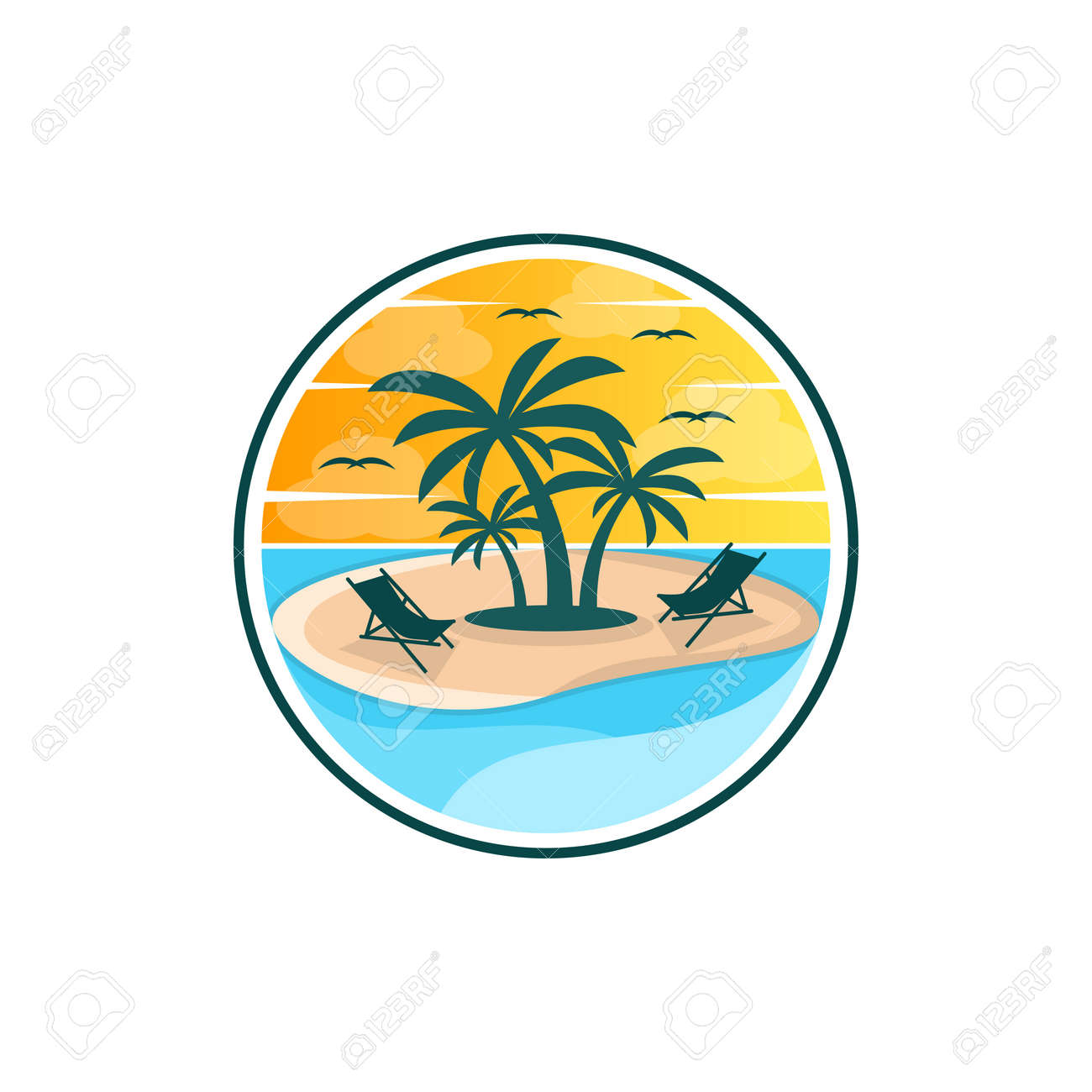 Island Resort Vector Logo Design Royalty Free SVG, Cliparts, Vectors, and  Stock Illustration. Image 189144555., image size:1300x1300