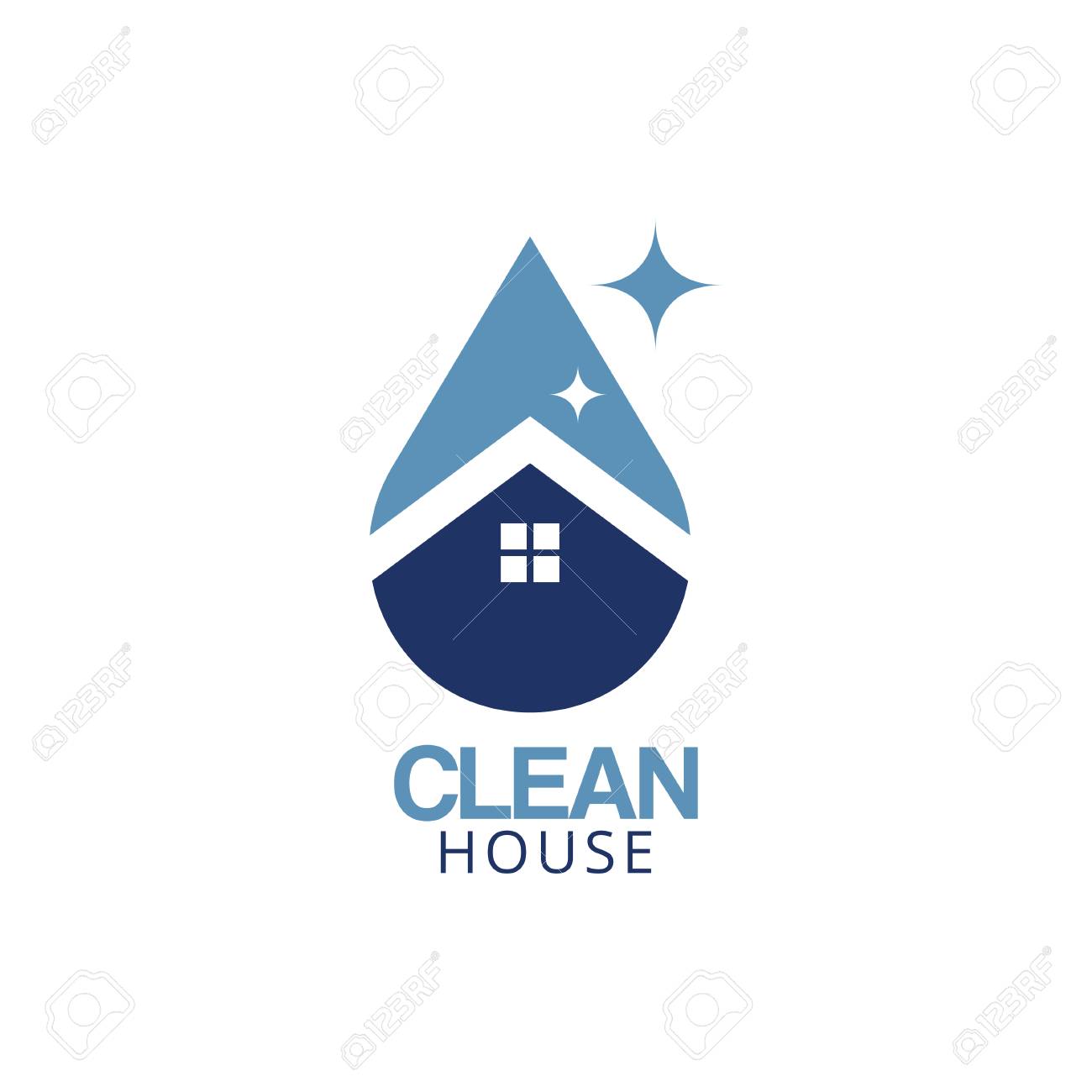 clean house logo icon graphic design template illustration housecleaning logo