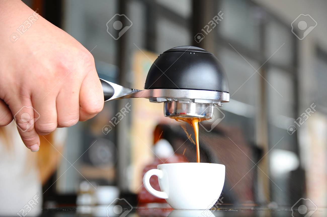 Mobile Espresso Machine In Hand Barista Stock Photo Picture And Royalty Free Image Image 38380321