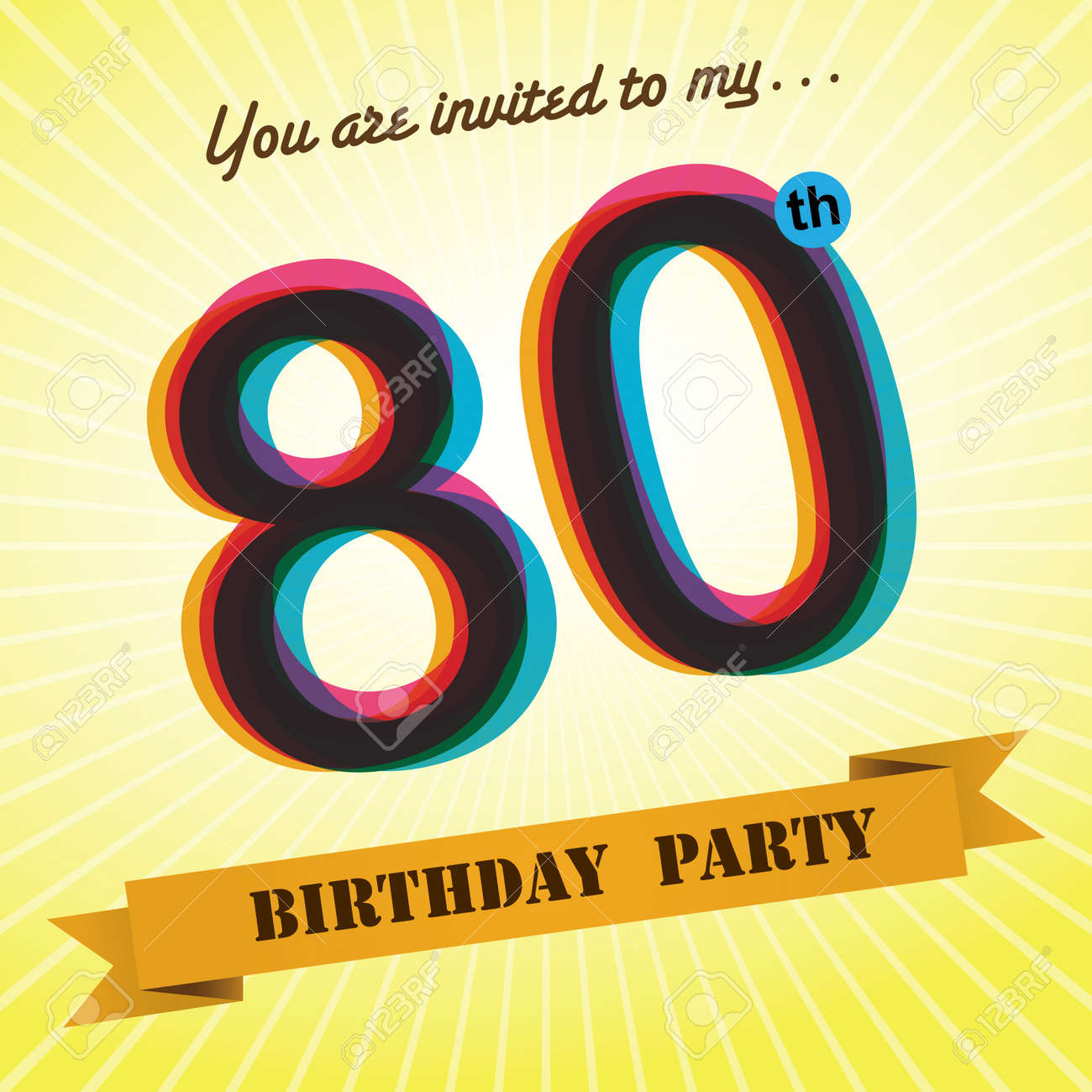 80th birthday party invite