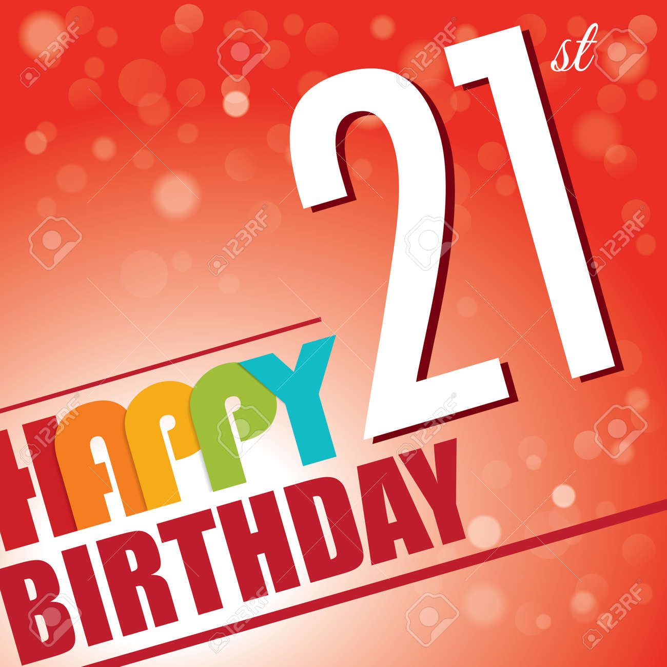 21st birthday party invite template design in bright and colourful 21st birthday template
