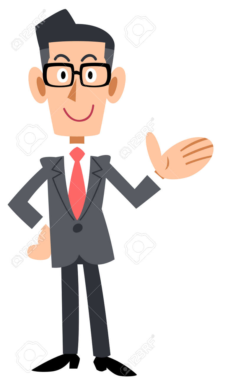 To introduce the bespectacled businessman - 44810269 To introduce the bespectacled businessman - 44810269