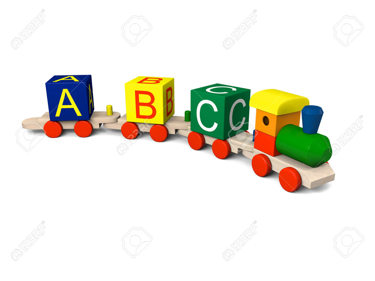 wooden train alphabet letters