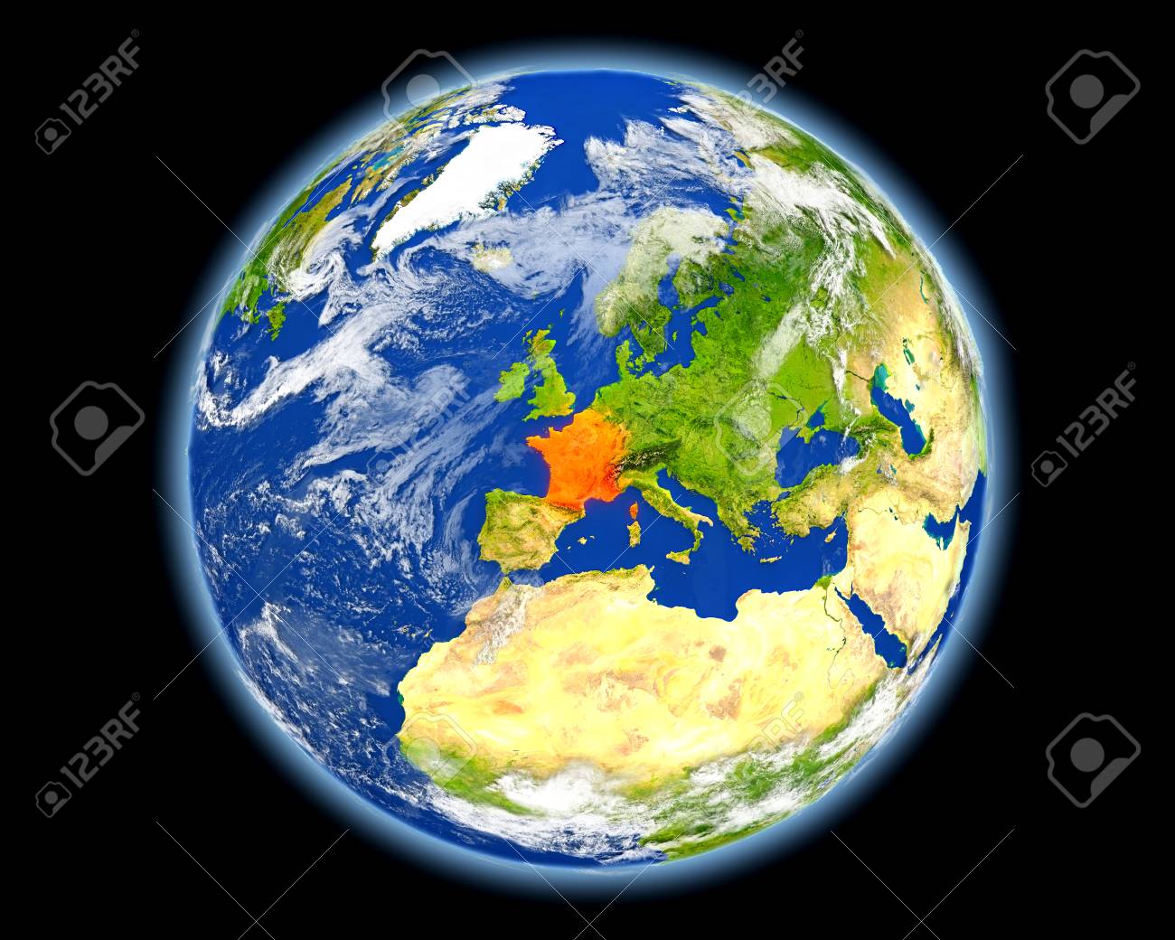 Franca No Planeta Terra Ilustracao 3d Com Superficie Detalhada Do Planeta Elementos Desta Imagem Fornecida Pela Nasa Fotos Retratos Imagenes Y Fotografia De Archivo Libres De Derecho Image 80824813