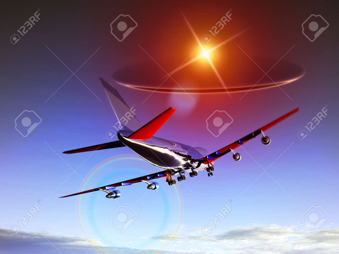 高空を飛ぶ