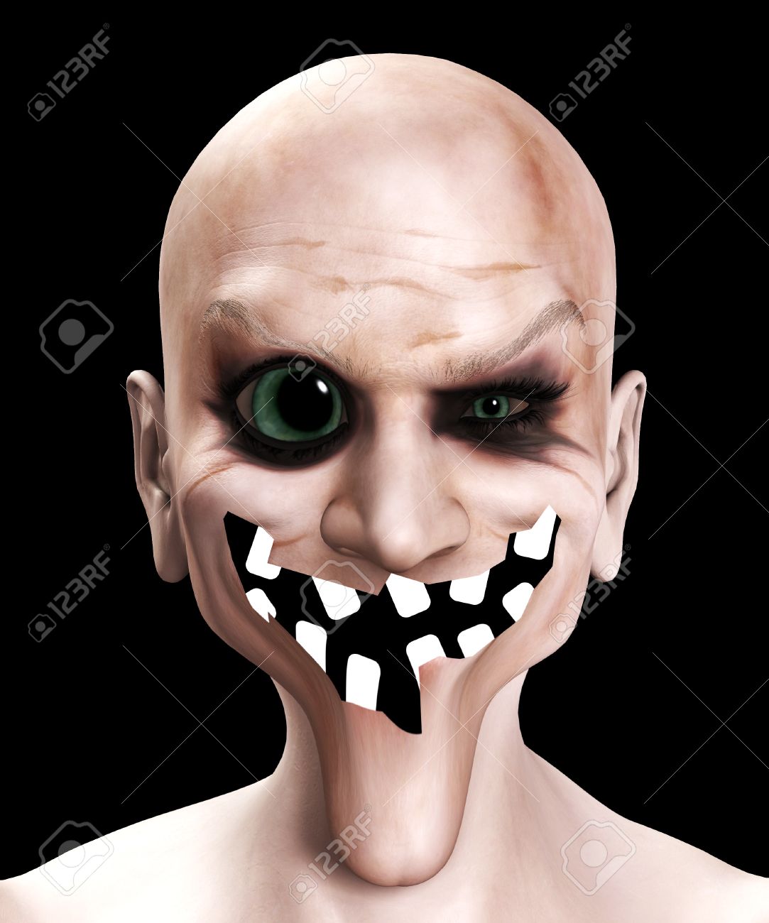 evil clown with a