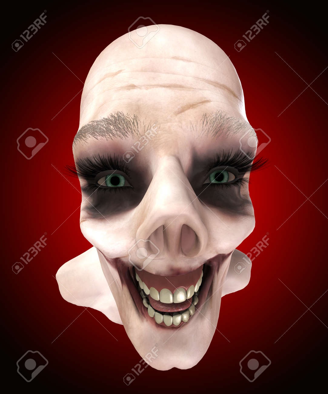 ゾンビ顔のビューを閉じます。の写真素材・画像素材 Image 24980823