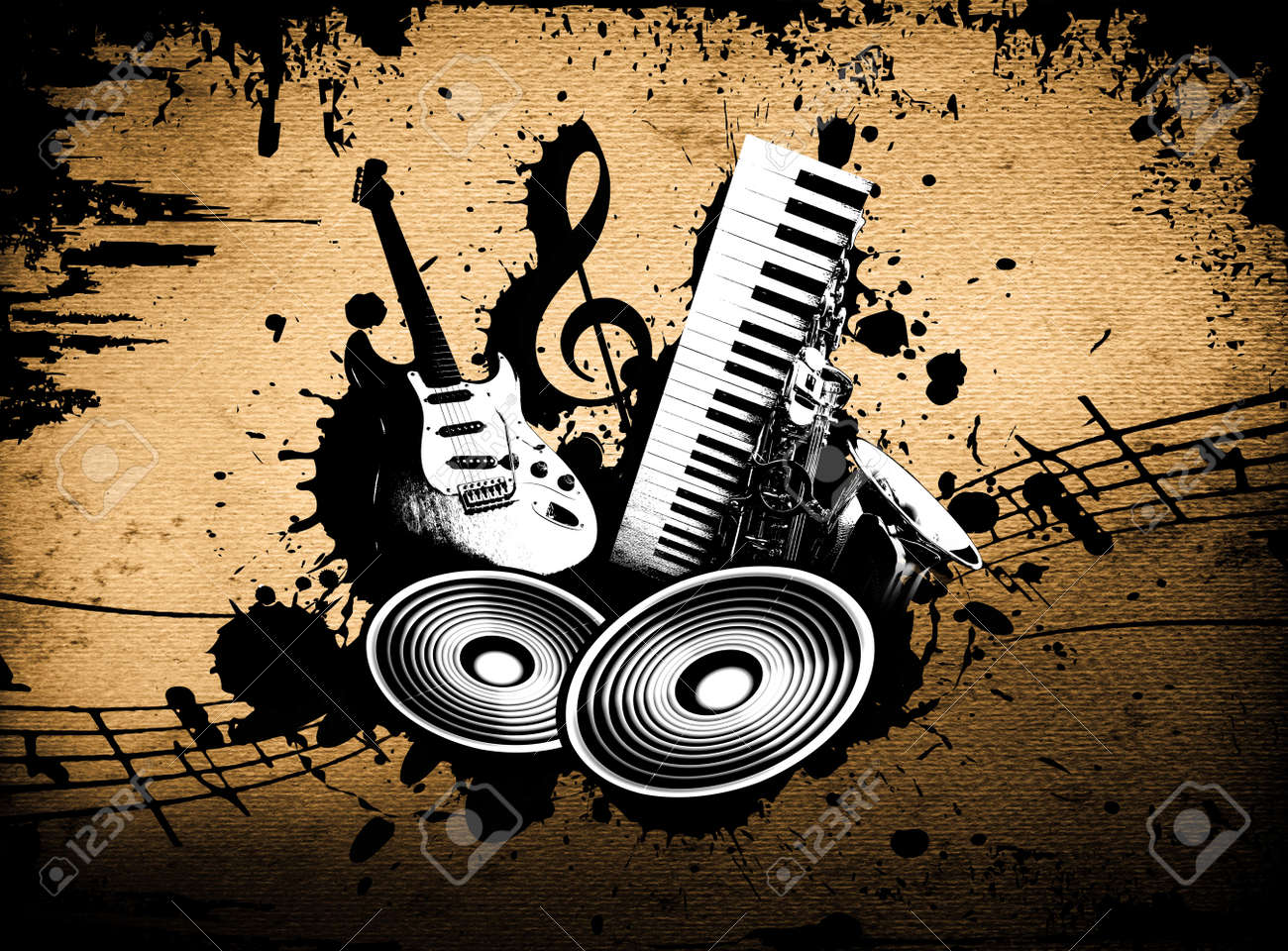 cool wacky grunge music background with music details stock photo cool music backgrounds